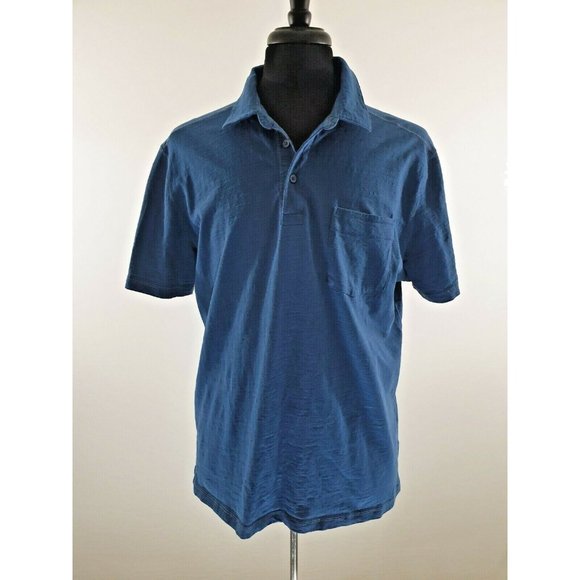 Minerals Short Sleeve Mens Shirt XL Pullover Blue Heather Sport Athletic Casual - Picture 1 of 12